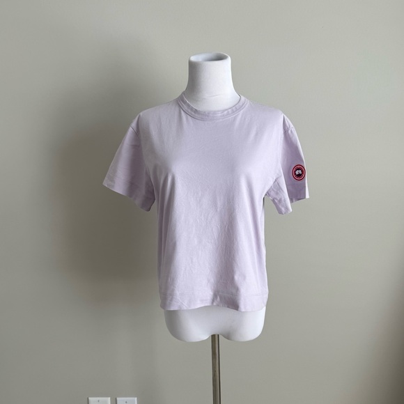 Canada Goose Broadview Boxy Cotton T-Shirt XS Lilac $190